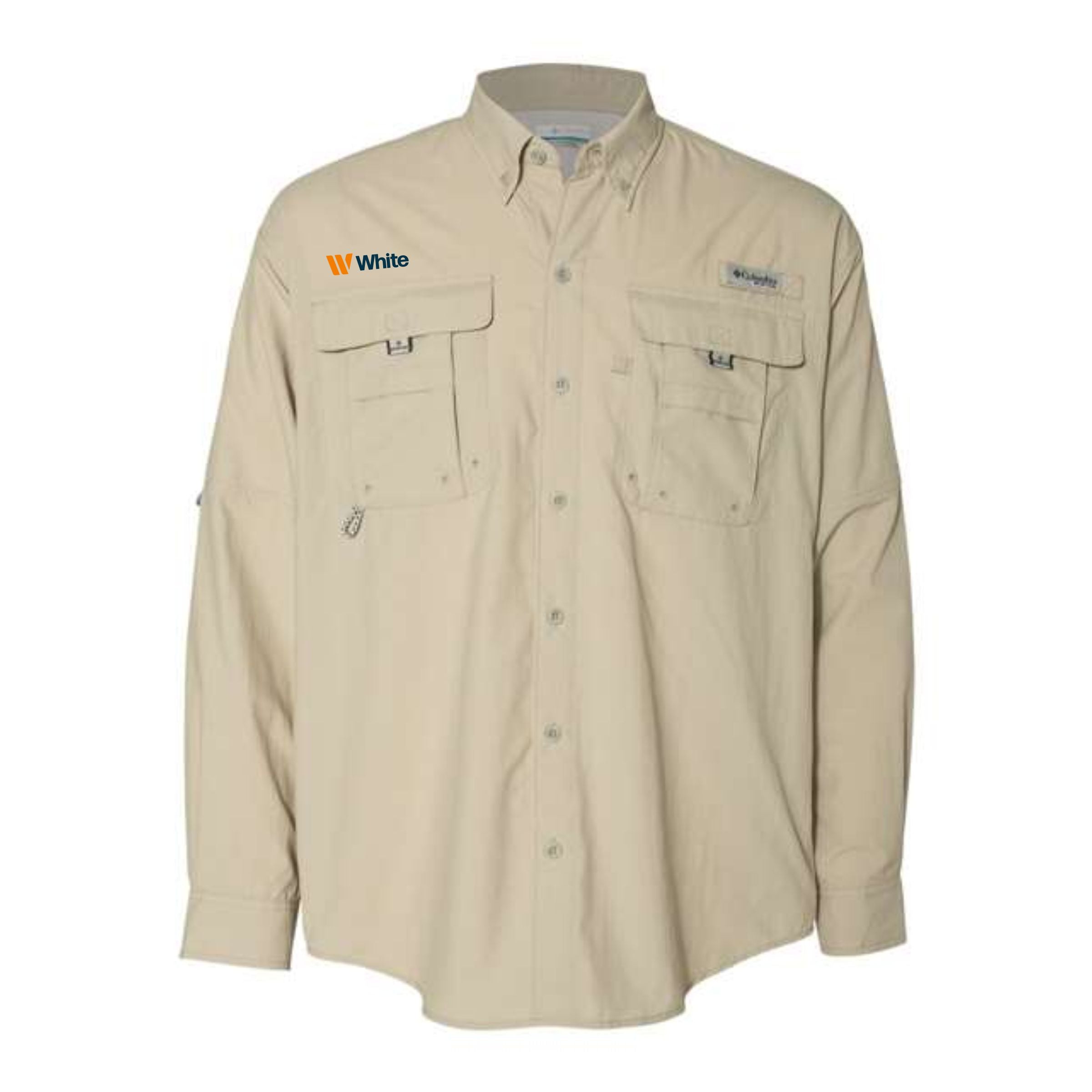 Columbia Men's Fossil Long Sleeve Bahama II Fishing Shirt