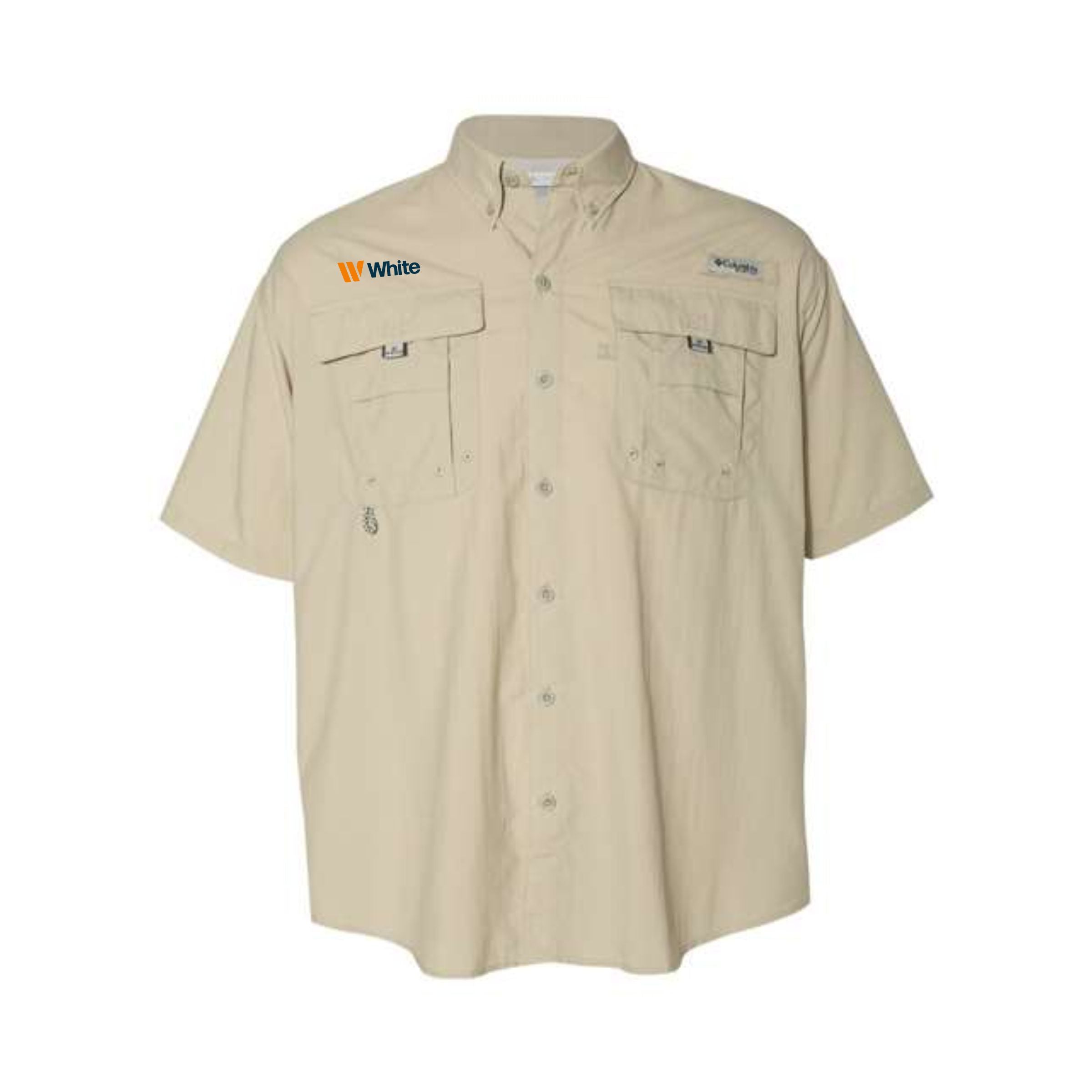 Columbia Men's Fossil Short Sleeve Bahama II Fishing Shirt