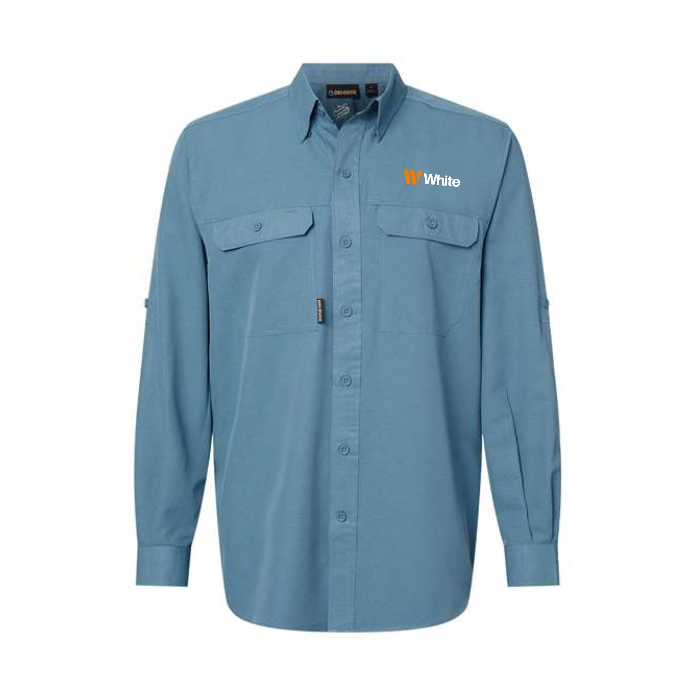 Dri Duck Men's Slate Blue Crossroad Woven Shirt