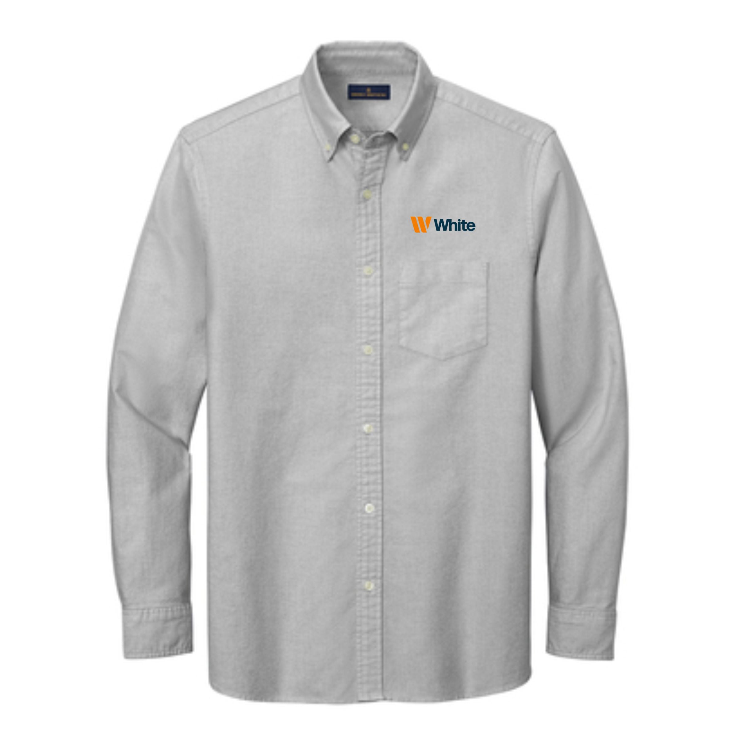 Brooks Brothers Men's Grey Casual Oxford Shirt
