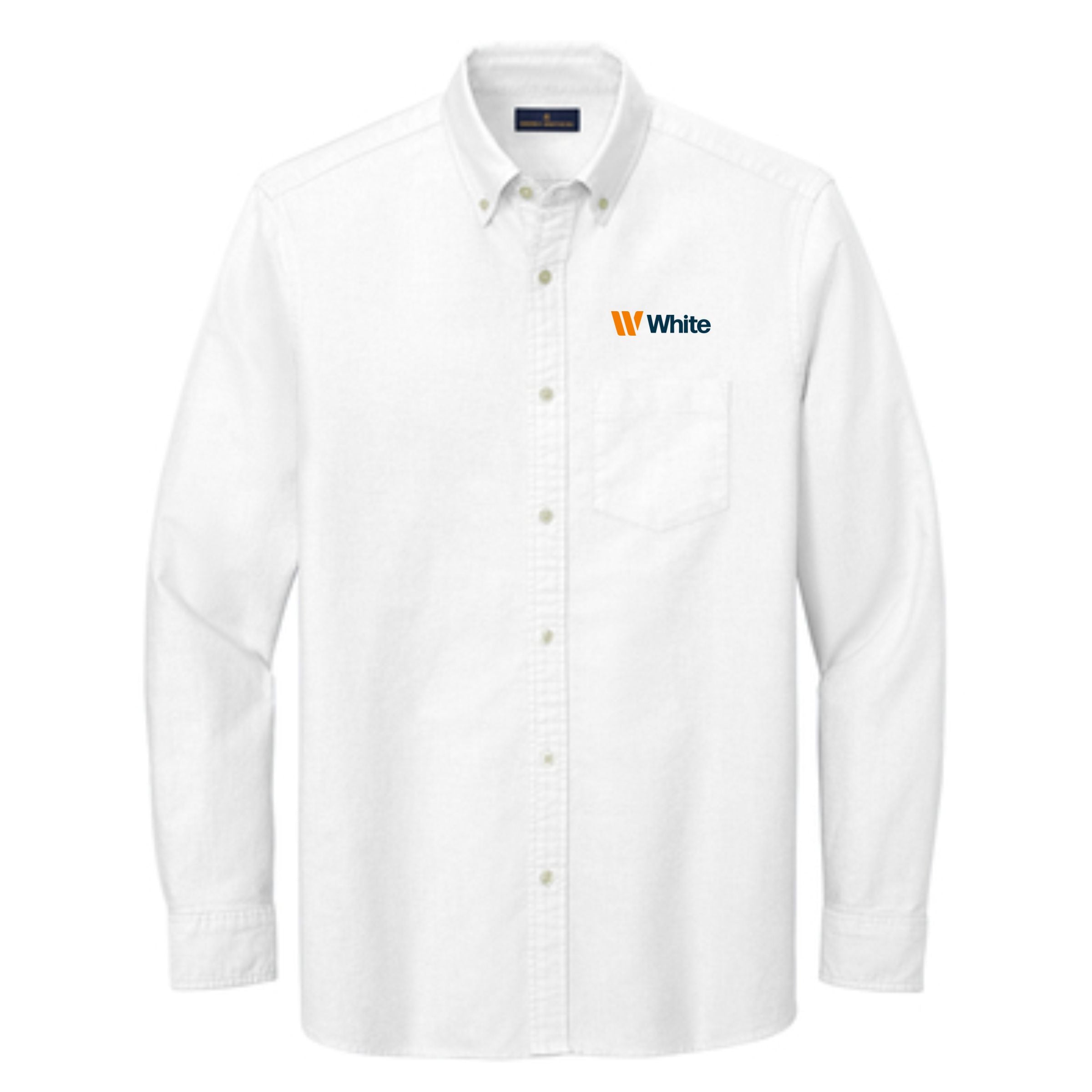 Brooks Brothers Men's White Casual Oxford Shirt