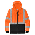 Cornerstone Men's Safety Orange Heavy Duty Full-Zip Fleece Hoodie Jacket
