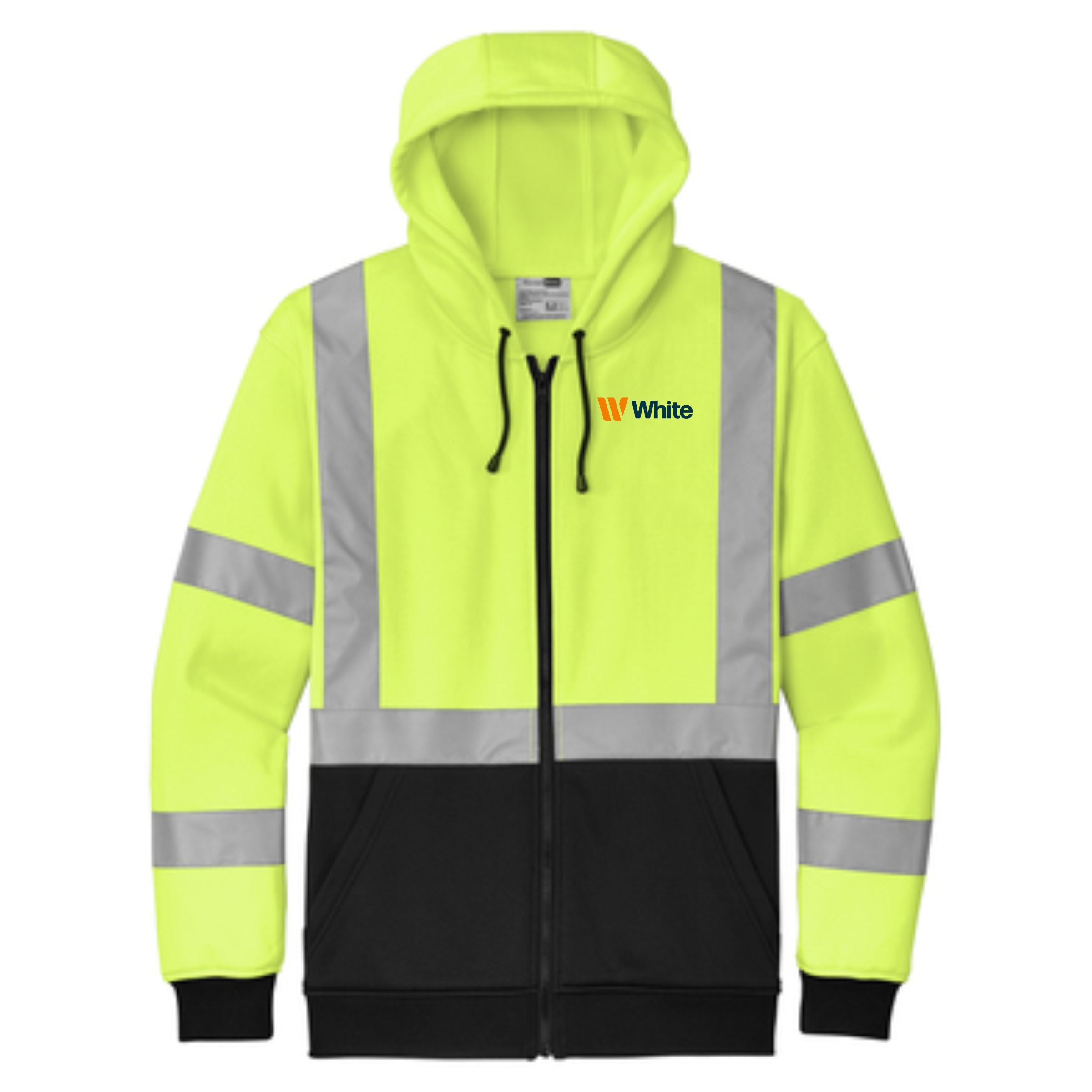 Cornerstone Men's Safety Yellow Heavy Duty Full-Zip Fleece Hoodie Jacket