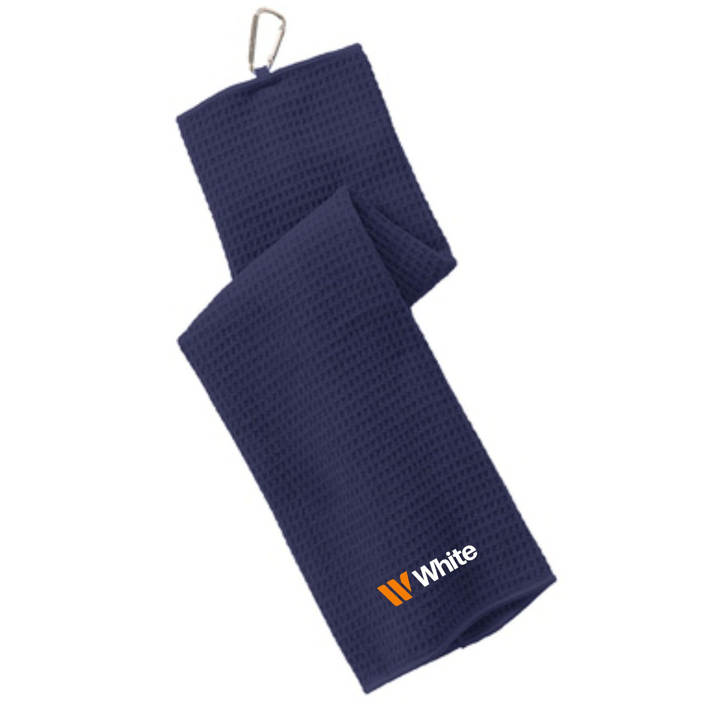 Port Authority Navy Waffle Microfiber Golf Towel