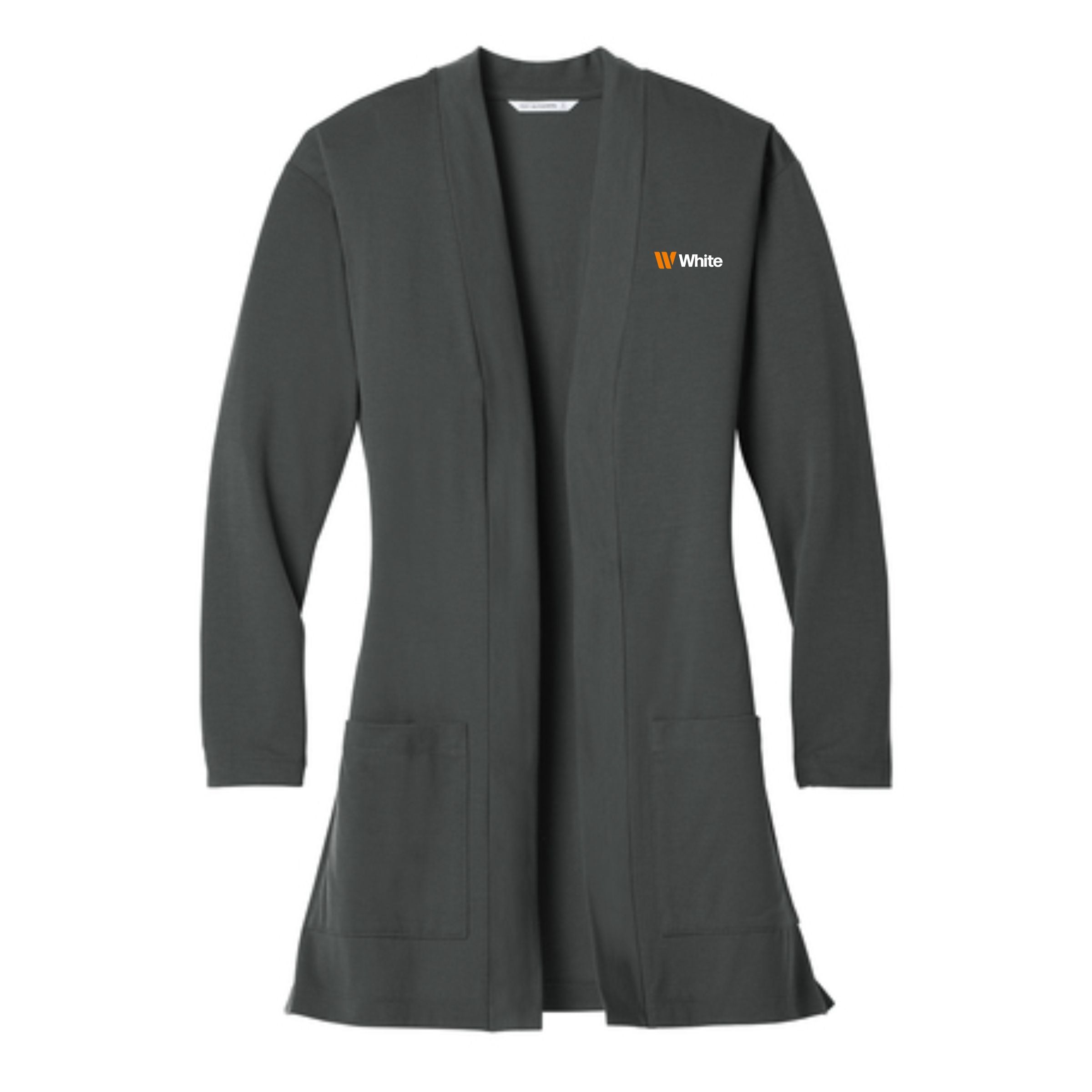 Port Authority Women's Grey Long Pocket Cardigan