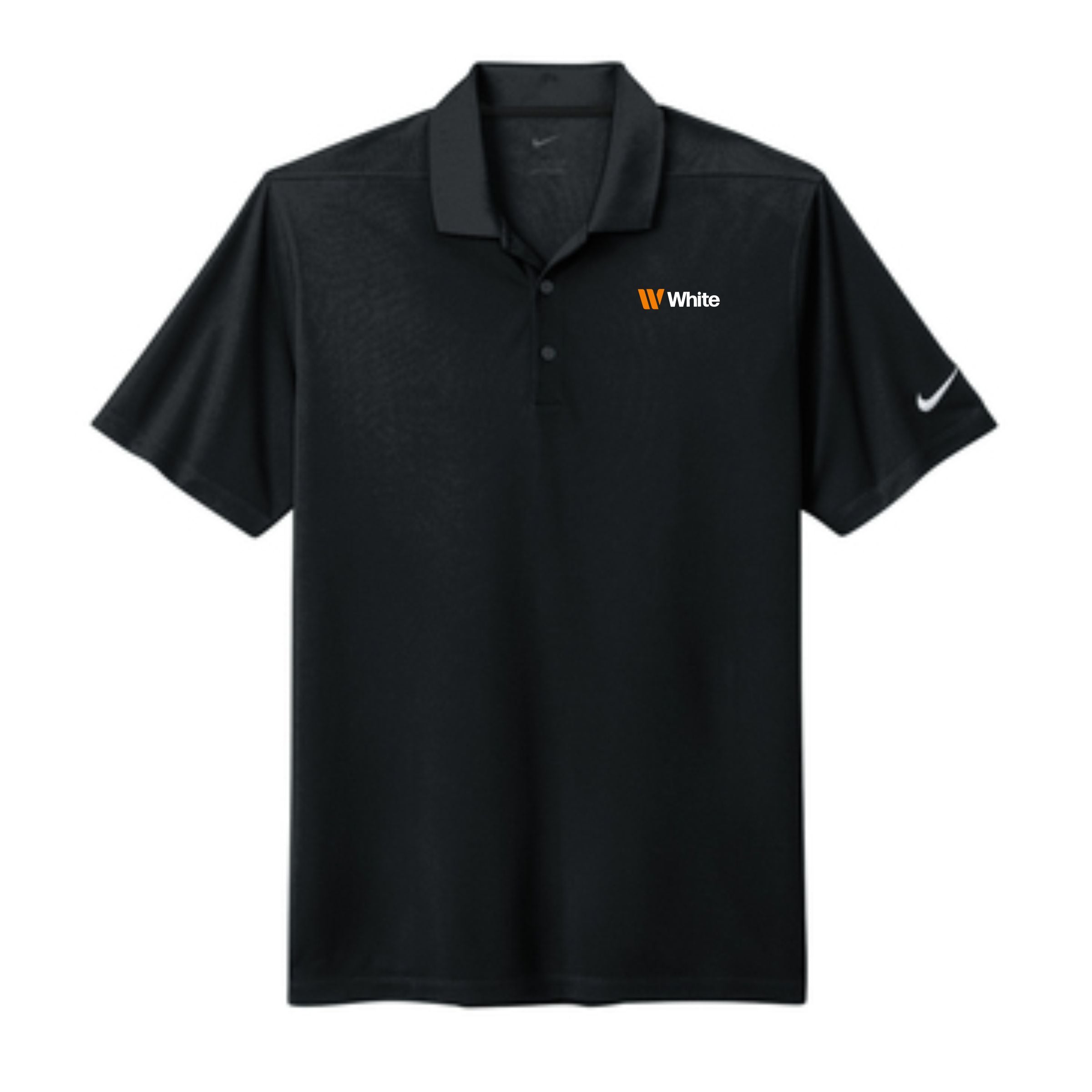 Nike Men's Black Dri-Fit Micro Pique Performance Polo