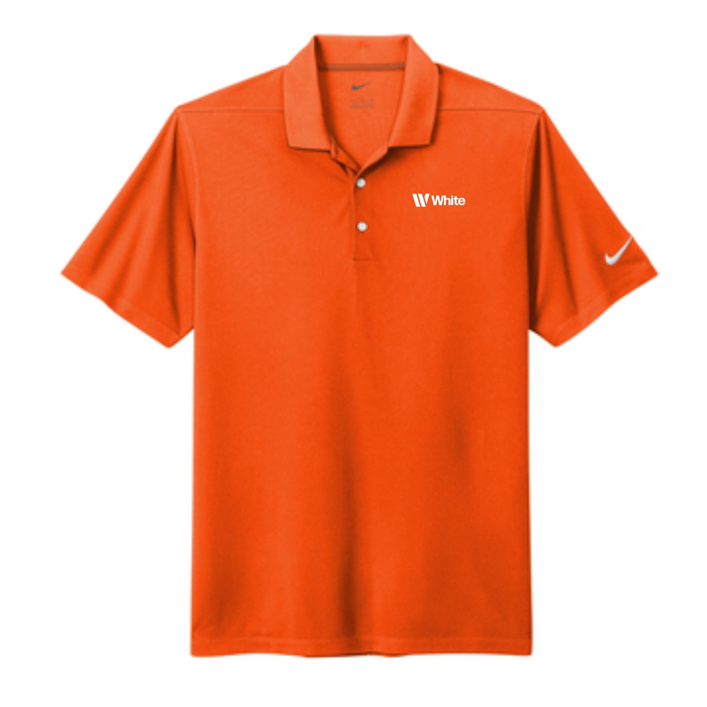 Nike Men's Orange Dri-Fit Micro Pique Performance Polo