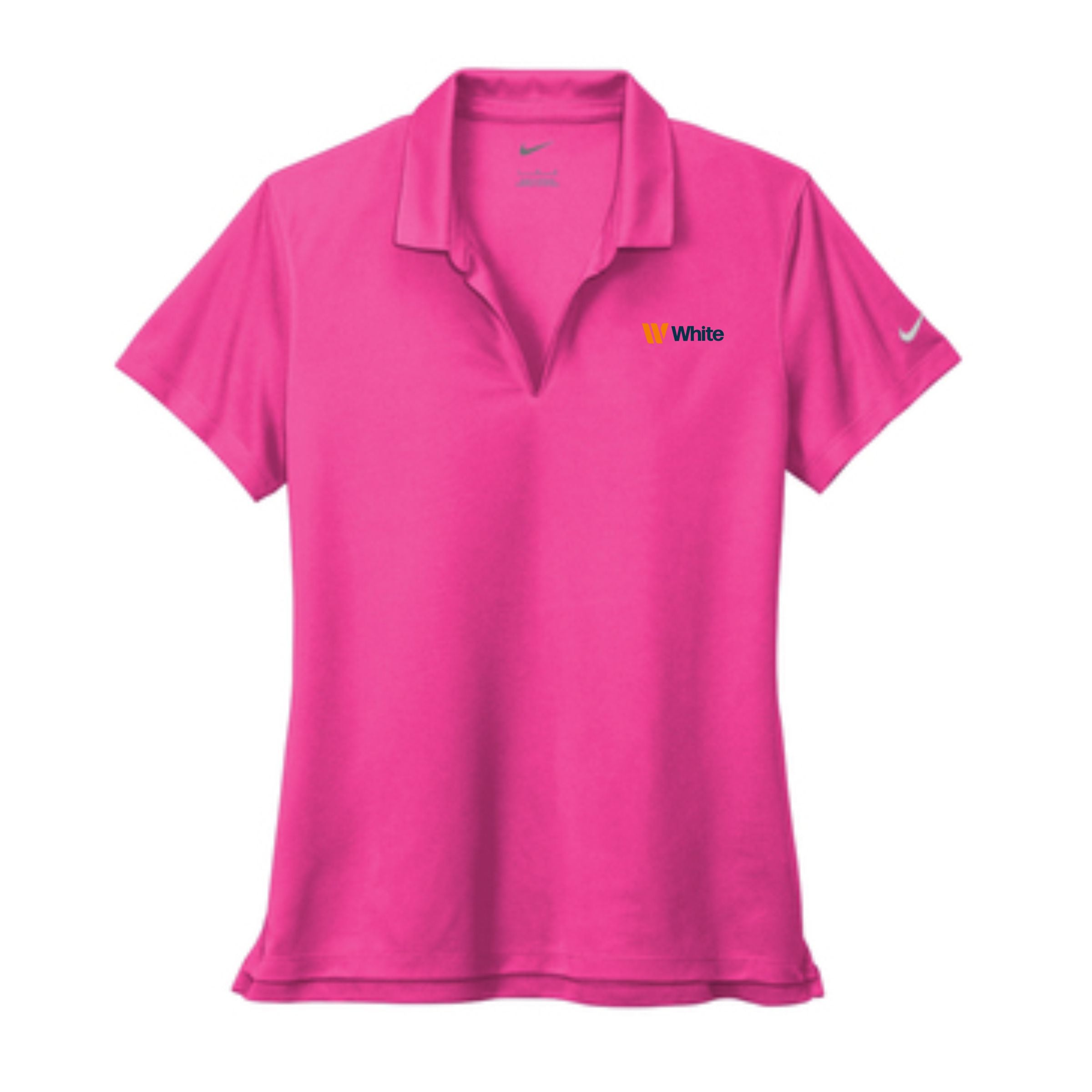Nike Women's Pink Dri-Fit Micro Pique Performance Polo