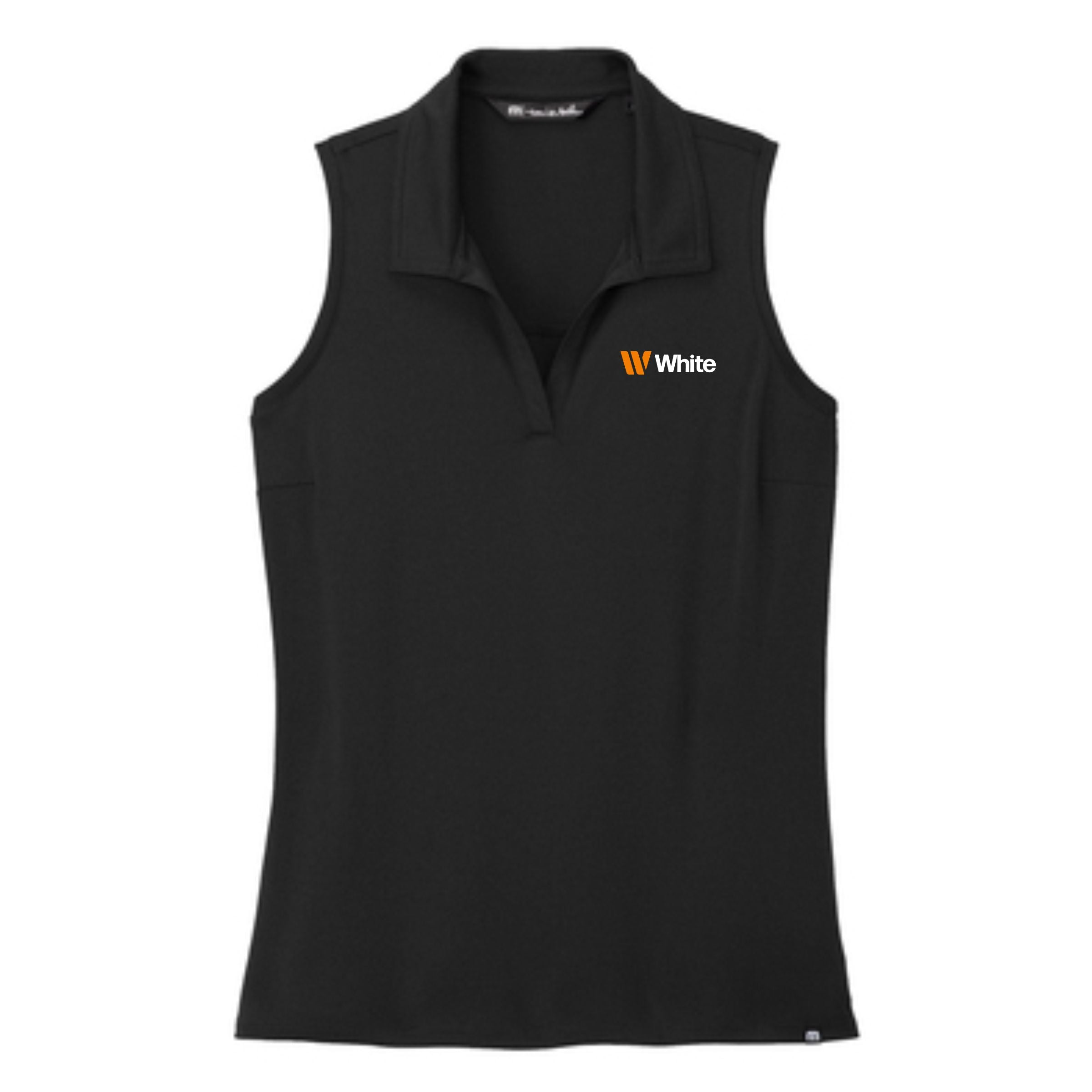 TravisMathew Women's Black Coto Performance Sleeveless Polo