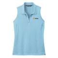 TravisMathew Women's Blue Heather Coto Performance Sleeveless Polo