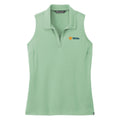 TravisMathew Women's Green Heather Coto Performance Sleeveless Polo